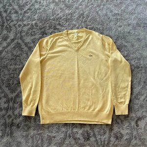 Lacoste Cotton V-neck Knit Sweater